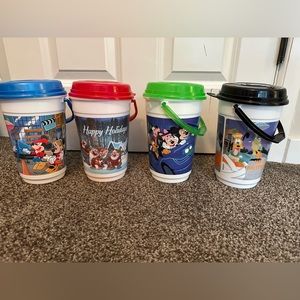 Disney Popcorn Buckets set of 4